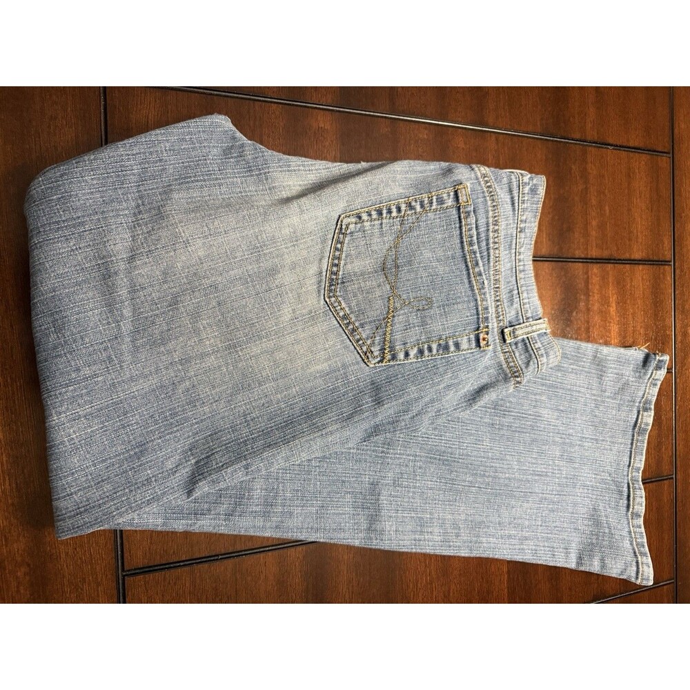 Egypt A Line 99% Cotton Comfort Flare Bootcut Jeans Size 8 in Denim Blue